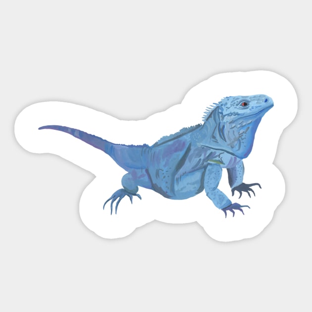 Blue Iguana Sticker by Das Brooklyn